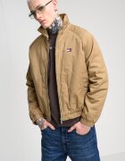Tommy Jeans Подплатено яке от органичен памук с еластични маншети Бежов