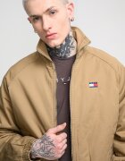 Tommy Jeans Подплатено яке от органичен памук с еластични маншети Бежов