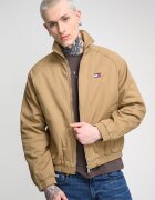 Tommy Jeans Подплатено яке от органичен памук с еластични маншети Бежов