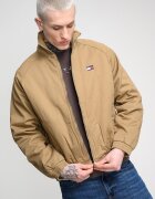 Tommy Jeans Подплатено яке от органичен памук с еластични маншети Бежов