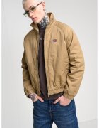 Tommy Jeans Подплатено яке от органичен памук с еластични маншети - Бежов