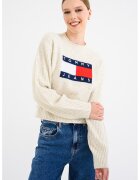 Tommy Jeans Пуловер с овално деколте и лого