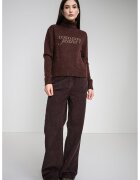 Tommy Jeans Пуловер с вълна с поло - Кафяв