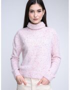 Tommy Jeans Пуловер с вълна с поло - Светлорозов