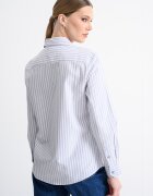Tommy Jeans Раирана риза от органичен памук Бял/Прашен люляк