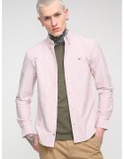Tommy Jeans Раирана слим риза - Бял/Розово