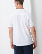 Tommy Jeans Риза от органичен памук и лен Мръснобял