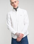 Tommy Jeans Риза със стандартна кройка и копчета на яката Бял