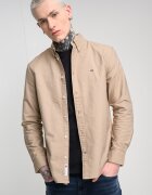 Tommy Jeans Риза със стандартна кройка и копчета на яката Камел