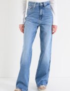 Tommy Jeans Широки дънки с висока талия Светлосин