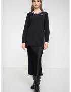 Tommy Jeans Шпиц рокля-пуловер - Черен