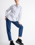 Tommy Jeans Скъсени дънки Mom Кралско Синьо