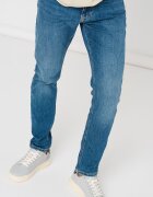 Tommy Jeans Скосени дънки със средна талия Тъмносин