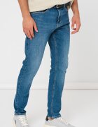 Tommy Jeans Скосени дънки със средна талия Тъмносин