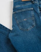 Tommy Jeans Скосени дънки със средна талия Тъмносин