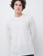 Tommy Jeans Слим блуза с овално деколте Бял