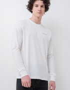 Tommy Jeans Слим блуза с овално деколте Бял