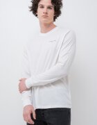 Tommy Jeans Слим блуза с овално деколте Бял