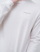 Tommy Jeans Слим блуза с овално деколте Бял