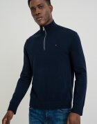 Tommy Jeans Слим пуловер от органичен памук Тъмносин