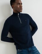 Tommy Jeans Слим пуловер от органичен памук Тъмносин