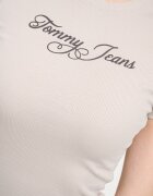 Tommy Jeans Слим тениска с лого Бежов