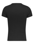 Tommy Jeans Слим тениска с рипс Черен