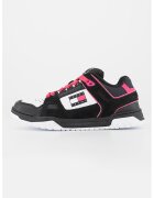 Tommy Jeans Спортни обувки от кожа и велур - Бял/Черен/Розово