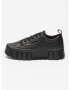 Tommy Jeans Спортни обувки с равна платформа и кожа - Черен