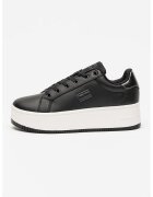 Tommy Jeans Спортни обувки с равна платформа и кожа - Черен