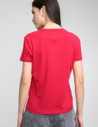 Tommy Jeans Стандартна тениска с лого Тъмнорозов