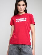 Tommy Jeans Стандартна тениска с лого Тъмнорозов
