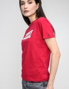 Tommy Jeans Стандартна тениска с лого Тъмнорозов