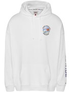 Tommy Jeans Суитшърт от органичен памук с щампа на гърба - Бял/Син