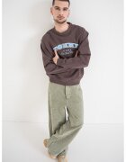 Tommy Jeans Суитшърт с овално деколте и принт - Тъмнокафяв