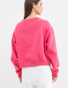 Tommy Jeans Свободен суитшърт с овално деколте Малина