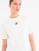 Tommy Jeans Свободна памучна тениска Бял