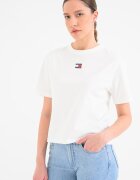 Tommy Jeans Свободна памучна тениска Бял