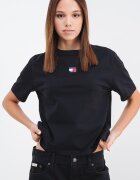 Tommy Jeans Свободна памучна тениска Червен/Черен