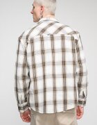 Tommy Jeans Свободна риза на каре Зелен/Черен/Крем