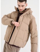 Tommy Jeans Свободно зимно яке с качулка - Светло кафяво