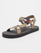 Tommy Jeans Текстилни сандали с велкро Сив/Светлокафяв