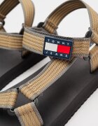 Tommy Jeans Текстилни сандали с велкро Сив/Светлокафяв