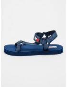 Tommy Jeans Текстилни сандали с велкро - Сив/Светлокафяв