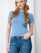 Tommy Jeans Тениска с лого и овално деколте