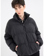 Tommy Jeans Ватирано зимно яке с лого - Черен