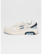 Tommy Jeans Велурени спортни обувки с контрасти - Мръснобял/Син