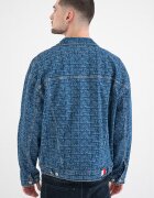 Tommy Jeans Яке от деним с принт Тъмносин