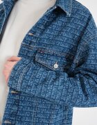 Tommy Jeans Яке от деним с принт Тъмносин