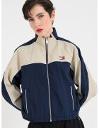 Tommy Jeans Яке с цип и лого - Сиво-бежов/Тъмносин
